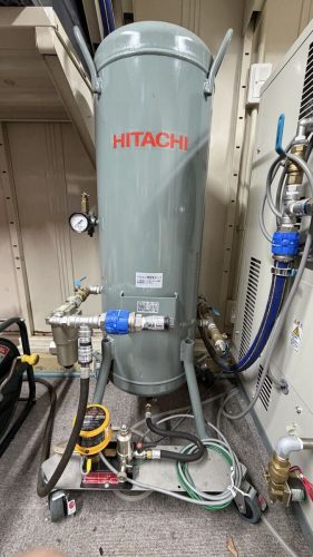 มือสองสภาพดี HITACHI Hitachi Bebicon ถังลม ST-55C 55L เครื่องอัดอากาศ Auto Drain กรองอากาศพร้อมล้อ