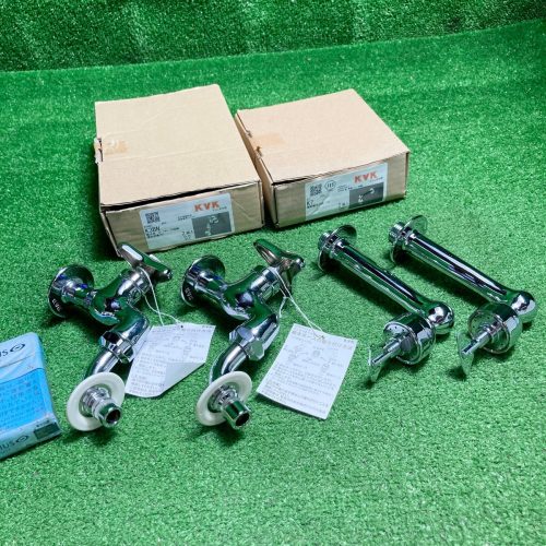 Hamamu e450 KVK ก๊อกน้ำแนวนอน (พร้อมหัวฉีดสัมผัสเดียวมีปีก) (K3BN)/ก๊อกน้ำสุขภัณฑ์แนวนอน (K7) ก๊อกน้ำ Eco ด้านบนเส้นผ่านศูนย์กลางที่กำหนด 13 รวม 4 ชิ้น