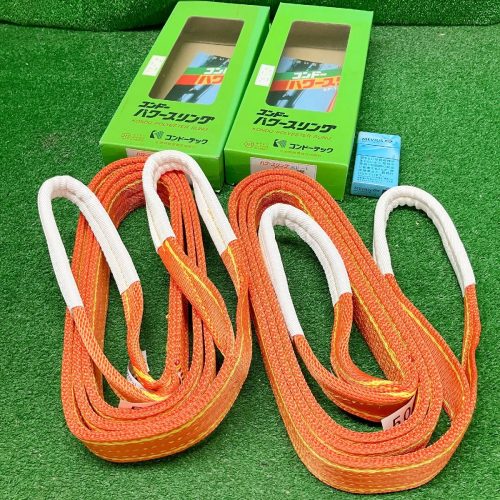 Shinraku Q822 สายพานสลิง Kondo Tech Power Sling KP-1 IIIE-50 กว้าง 50มม. x ยาว 3ม. รับน้ำหนักงานสูงสุด 1.6t ชุด 2 อัน