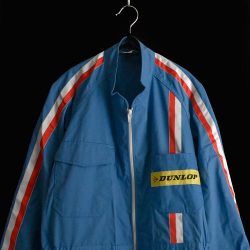 Unused dead stock vintage DUNLOP Dunlop จั๊มสูท all-in-one เสื้อผ้าทำงาน size.L AUTO-BI Tatsu Yamada Made in Japan