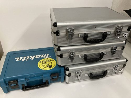 กล่องอลูมิเนียม 3 ชิ้น + กล่อง Makita ชุด 1 ชิ้นเปล่าจัดเก็บแบบพกพามือสอง