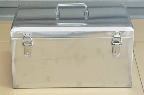 กล่องเครื่องมือสแตนเลส [40 x 24 x 22 cm] 21L กล่องเครื่องมือขนาดใหญ่ความจุขนาดใหญ่กล่องเครื่องมือกล่องเครื่องมือกล่องเครื่องมือกล่องสแตนเลส