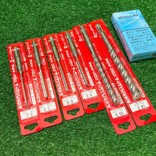 Shiraku Q816 Miyanaga Deltagon Bit SDS Plus Delta แกน/3 สกรูเกลียวสำหรับน้ำหนักเบาค้อนเจาะ φ3.2/3.8/4.0/4.8/10.5/14.5 มม.ชุด 6