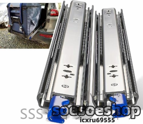 Heavy Duty Slide Rail 2024 รุ่นใหม่ชนิดล็อคกว้าง 53มม. ยาว 300-1000มม. รับน้ำหนักได้ 120กก. ลูกปืนสองแถว 1 ชุดลิ้นชักสำหรับงานหนักซ้ายและขวา