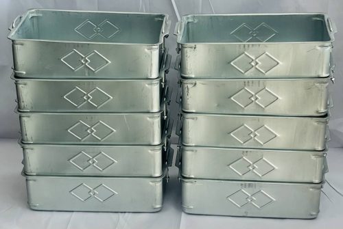 ชิ้นส่วนใหม่กล่องเหล็กภาชนะ36x22x10เซนติเมตรA10ชิ้นชุดที่มีการจัดการขนาดใหญ่ชุดเครื่องมือกรณีกล่องเหล็กแบ่งย่อย