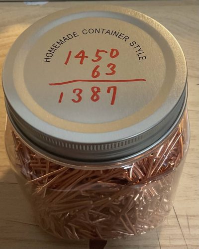 Pika Copper 1387g 1.6mm IV Copper Wire Covered 2.0mm IV Copper Wire Mixed มีให้รับจากกล่องจัดส่งเท่านั้นทักษะช่างไฟฟ้า Class 2 ของเสียฝึกทดสอบ