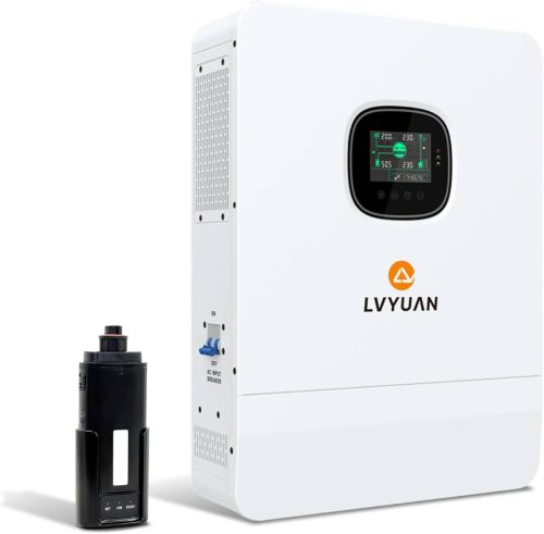 ใหม่ HYBRID INVERTER 6500W Sine WAVE Off-Grid ใช้งานร่วมกับแบตเตอรี่ 48V อินพุต PV สูงสุด 10kW PV สูงสุด 500V 18A ฟังก์ชั่น UPS พร้อมกับ WIFI LVYUAN