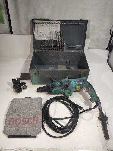 ท่อ 5 (คอนเฟิร์มไฟฟ้าสภาพใช้งานพร้อมส่ง) สว่านกระแทกดูดฝุ่น BOSCH GAH500DSE 750W SDS-Plus ดอก 24mm พร้อมเคส