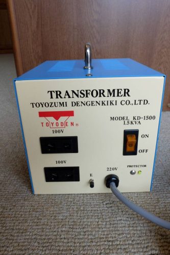 หม้อแปลงไฟฟ้า 220V 100V Toyosumi KD-1500 (เฉพาะการจ่ายไฟที่ยืนยันแล้ว)