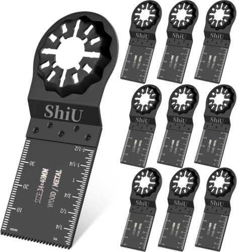 ShiU ชุด 10 Starlock ใช้งานร่วมกับโลหะ/ไม้หลายเครื่องมือเปลี่ยนใบมีดใช้งานร่วมกับ Makita Bosch Bosch Hikoki Hitachi Hikoki tm52d tm52dz