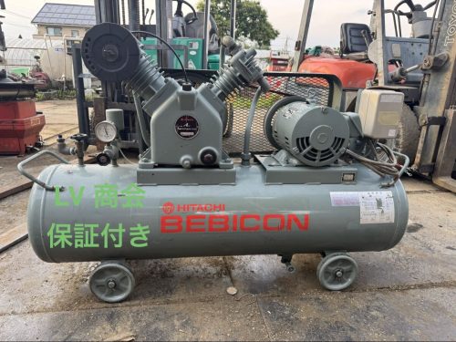 คอมเพรสเซอร์ HITACHI BEBICON 3,7P-9.5V5 50Hz 3,7kw ถัง 5 แรงม้า 125L Sanso 200V เครื่องทำงานได้อย่างราบรื่นไม่มีเสียงดังและทำงานได้ดี