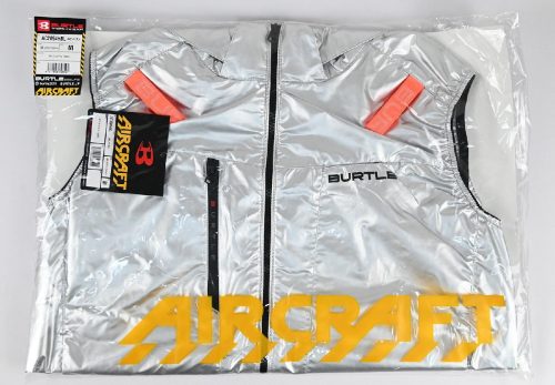 ใหม่ 2026 Bartle เครื่องบิน Rare Limited สี AC2094HBL สูงพัดลมข้อมูลจำเพาะเสื้อกั๊ก METALLIC Silver XL เดี่ยวเสื้อผ้าเท่านั้น KWS-1070