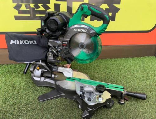 (Shizu) สภาพดีมีวีดีโอยืนยัน HiKOKI 165mm 36V เลื่อยวงเดือนเลื่อนตั้งโต๊ะไร้สาย C3606DRB ใบเสร็จรับเงินได้ t724-6-2.8c