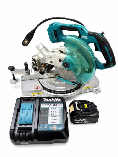 (ใช้งานได้ดี) makita 165mm 18v เลื่อยวงเดือนแบบตั้งโต๊ะแบบชาร์จไฟได้ LS600DZ BL1830B/เครื่องชาร์จ 1 ก้อน + เครื่องชาร์จ