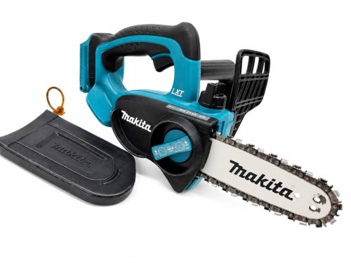 (ใช้งานได้ดี) makita UC122DZ 18V เลื่อยโซ่ยนต์แบบชาร์จไฟได้ 115 มม. 25AP สเปคเลื่อยยนต์ขนาดเล็กด้ามจับด้านบน