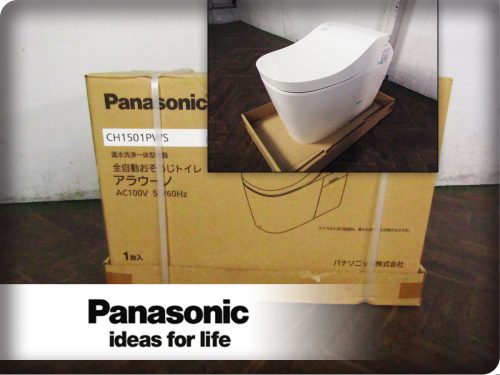 สิ่งของที่จัดแสดงรายการที่ไม่ได้ใช้ Panasonic/Panasonic Arauno โถชักโครกพร้อมระบบกดชักโครกด้วยน้ำอุ่นท่อระบายน้ำพื้น CH1501PWS 380,000 ymm4771k