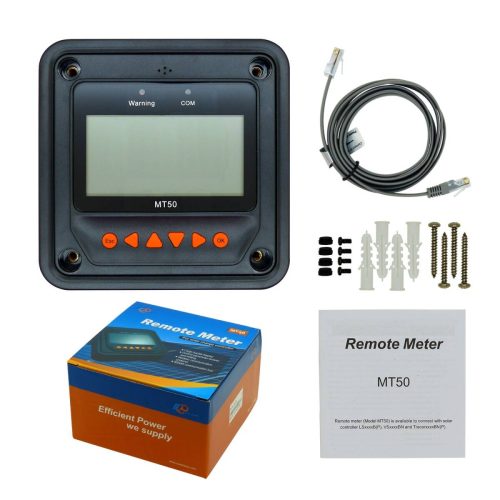 ! EPever REMOTE Meter MT50 MPPT คอนโทรลเลอร์ชาร์จพลังงานแสงอาทิตย์จอแสดงผล LCD แสงแดดเก็บพลังงานแสงอาทิตย์พร้อมกล่องต้นฉบับ/N