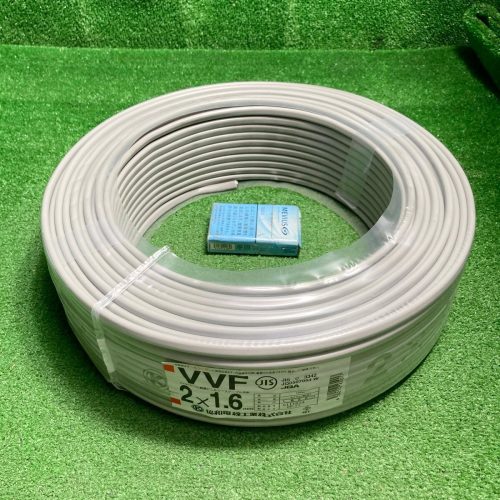 Mutsumi Hama.e516 สายไฟ Kyowa สายไฟเปลือกไวนิลหุ้มฉนวนไวนิล 600V ชนิดแบน (VVF) 2 x 1.6 มม. ยาว 100 ม. ประมาณ 8.5กก
