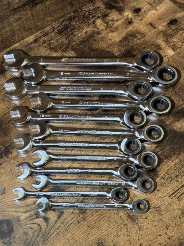 เริ่มถูก! หายาก! จัดส่งทันที! GearWrench ประแจวงล้อเมตริก 12 ชิ้นชุดประแจเกียร์ดั้งเดิม