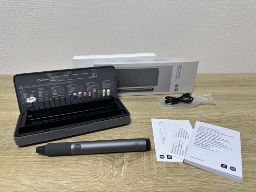 (เกือบไม่ได้ใช้) ชุดเครื่องมือโรตารี่ไฟฟ้า Mijia Xiaomi Mini Router 22000RPM เราเตอร์ไฟฟ้าหมุนความเร็วสูงเราเตอร์มือ 7 สปีดประเภทปากกา