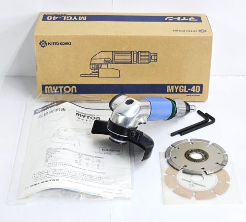 [ใช้งานได้ดีสภาพดี] NITTO KOHKI เครื่องเจียรลม MYGL-40 Maiton Air Tool หินลับมีดเส้นผ่านศูนย์กลางภายนอก 100มม. คู่มือการใช้งานรวมเครื่องเจียร์ขัดเงาผลิตในญี่ปุ่น