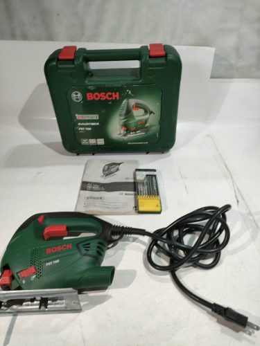 ท่อ 41 (มือสองสภาพดีพร้อมส่ง) เลื่อยจิ๊กซอว์ BOSCH PST700 ตัด DIY งานไม้แปรรูปไม้เลื่อยงานคราฟมีคู่มือการใช้งานพร้อมใบเปลี่ยน 8 ใบ
