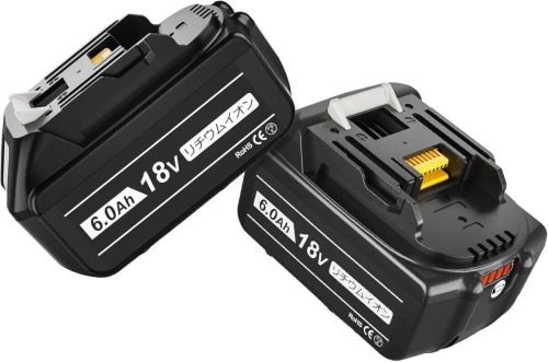 (ชุด 2) แบตเตอรี่ Makita 18V แบตเตอรี่ Makita BL1860B 18V 6.0A แบตเตอรี่ที่ใช้ร่วมกันได้ BL1820B BL1830 BL1840 BL1850 BL1860 BL1860B