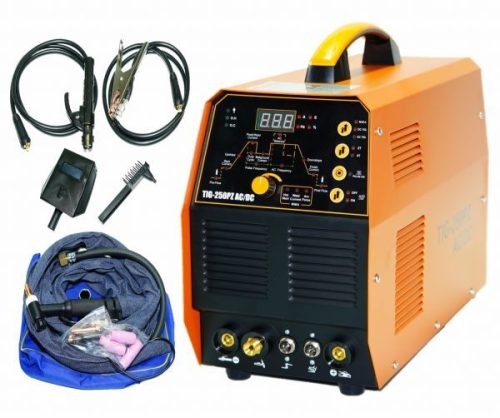 เครื่องเชื่อม TIG อินเวอร์เตอร์ AC/DC TIG250PZ AC/DC ดิจิตอลเต็มรูปแบบ! ประสิทธิภาพสูง/ฟังก์ชันการทำงานสูงการเชื่อมแบบพัลส์เข้ากันได้กับ 100V/200V เฟสเดียวมีเหล็กสแตนเลสและอลูมิเนียมให้เลือก