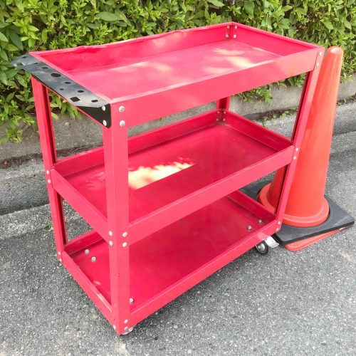 Toyohan Q517 Tool Wagon รถเข็นเครื่องมือแบบ 3 ชั้นรถเข็นเครื่องมือ Wagon รถเข็นเครื่องมือขนาดภายในประมาณ. (กว้าง 67.8 x ลึก 33.6 x ลึก 5.6 ซม.)