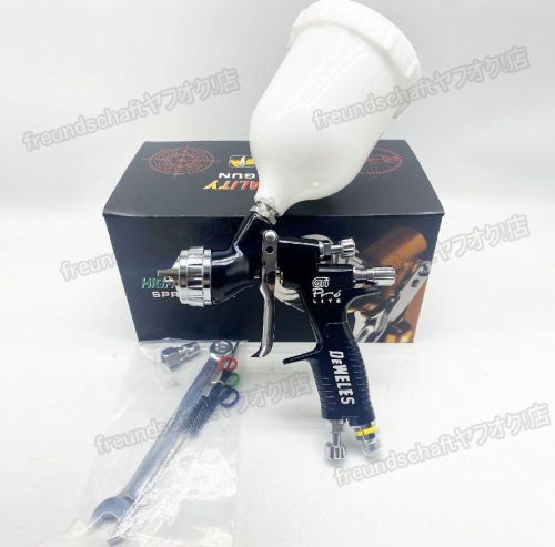 ปืนสเปรย์ Professional Air Spray Gun สเปรย์พ่นสีรถยนต์ปืน DIY น้ำหนักเบา 472g หัวฉีด 1.3 มม. ง่ายต่อการถอดประเภทแรงโน้มถ่วงสำหรับซ่อมรถยนต์ zchw0334.bk