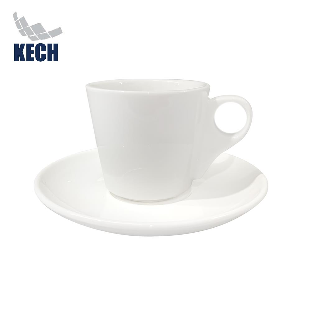 ชุดถ้วยกาแฟ PORCELAIN 90 มล. KECH SNOW CONE สีขาว