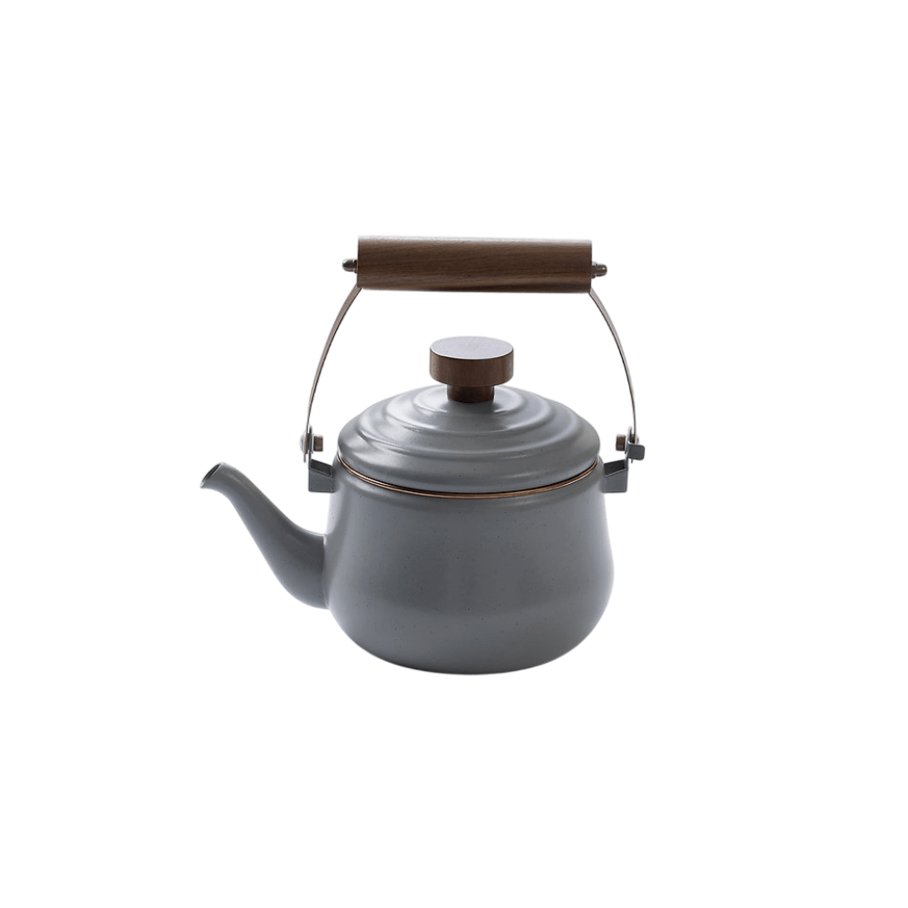 กาน้ำชาเคลือบอีนาเมล Barebones สีเทา