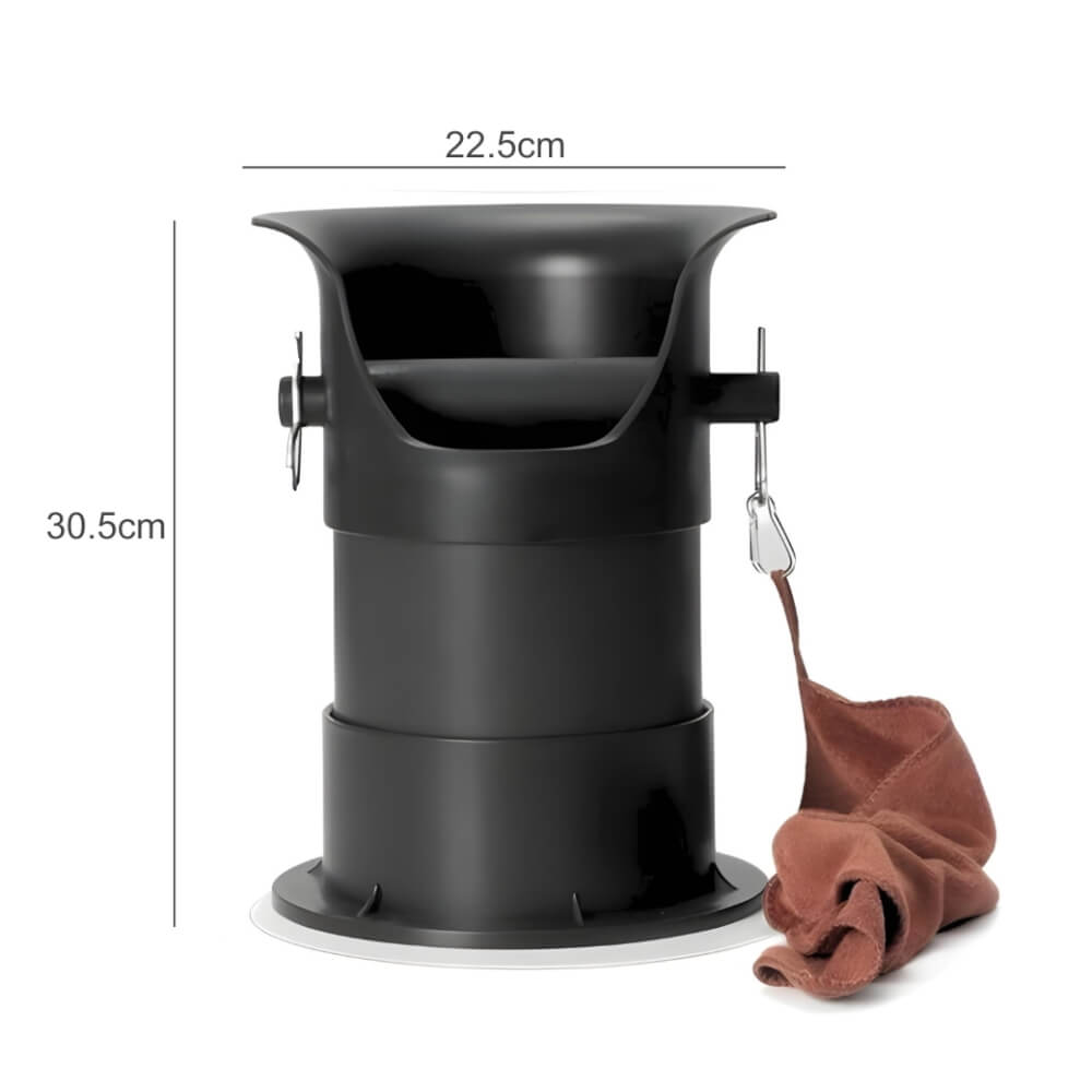 ถังเคาะกากกาแฟ ETZEL ทรงสูง แบบตั้งพื้น พร้อมผ้าทำความสะอาด 30 ซม.