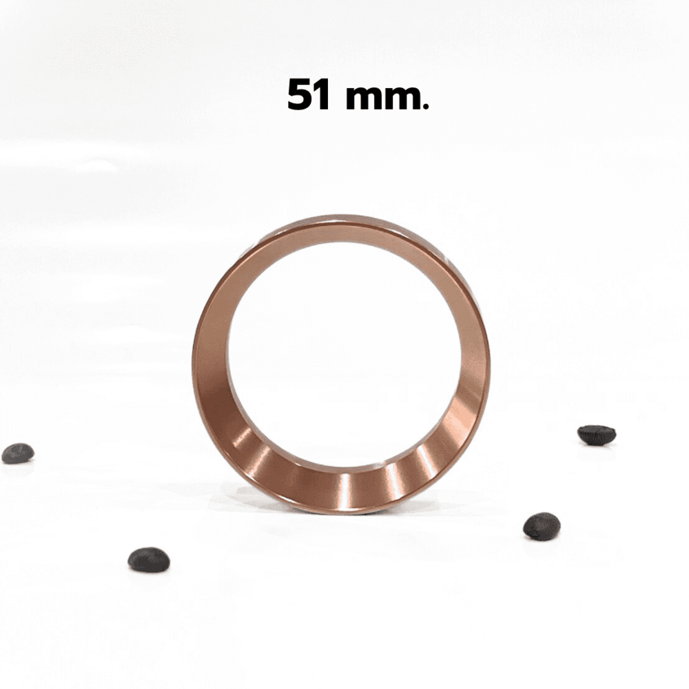 แหวนครอบด้ามชงกาแฟ กันหก ETZEL ขนาด 51 มม. สีโรสโกลด์