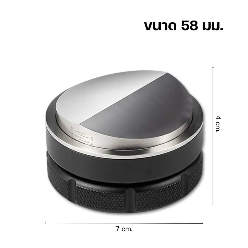 ที่เกลี่ยกาแฟให้เรียบเสมอกัน มาการองแทมป์ ETZEL ขนาด 58 มม. สีดำ