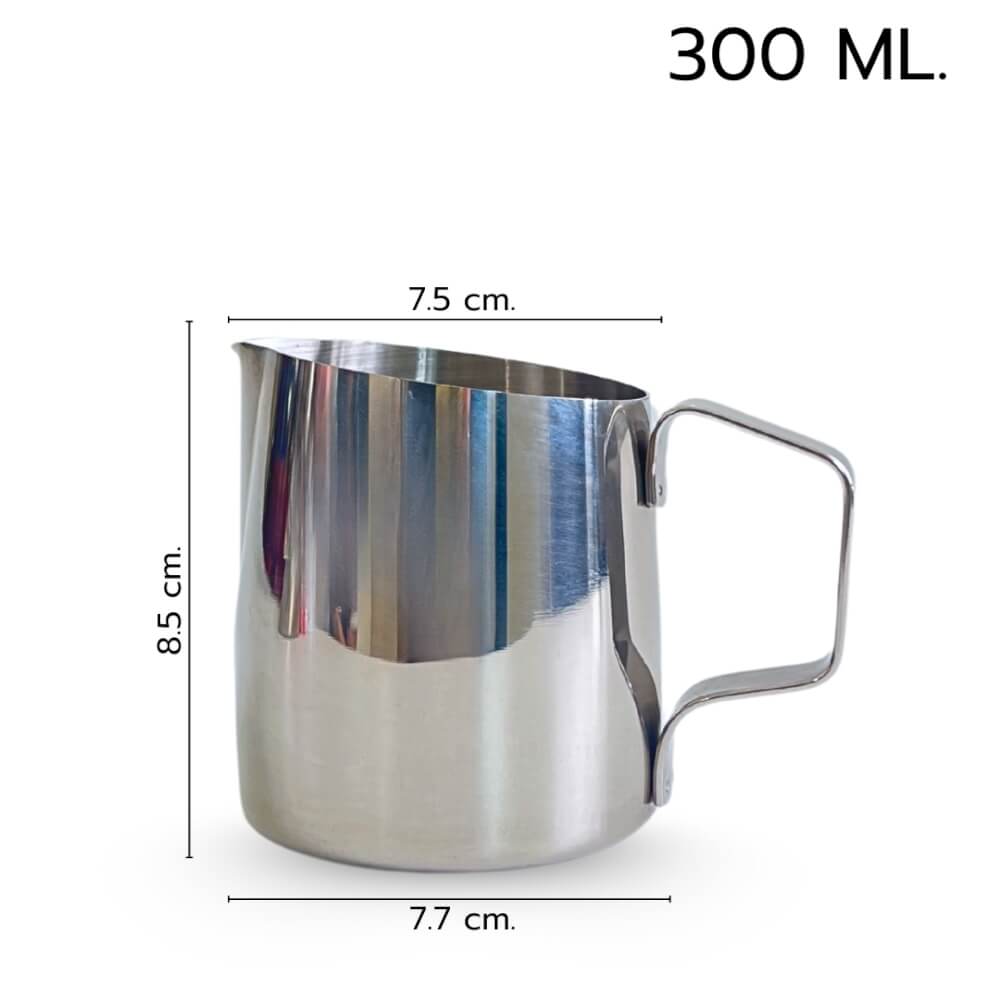 พิชเชอร์เหยือกฟองนมหัวตัดเฉียง ETZEL ขนาด 300 มล สแตนเลส