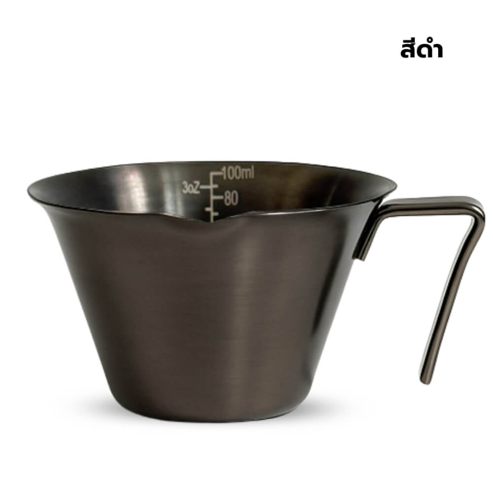 ถ้วยตวง ETZEL SN314-A ขนาด 100 มล. สีดำ (สแตนเลส 304)