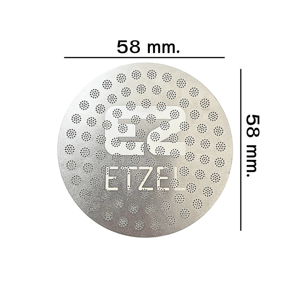 แผ่นกระจายน้ำ ETZEL แผ่นกรองสเตนเลสสำหรับเครื่องชงกาแฟ ขนาด 58 มม.