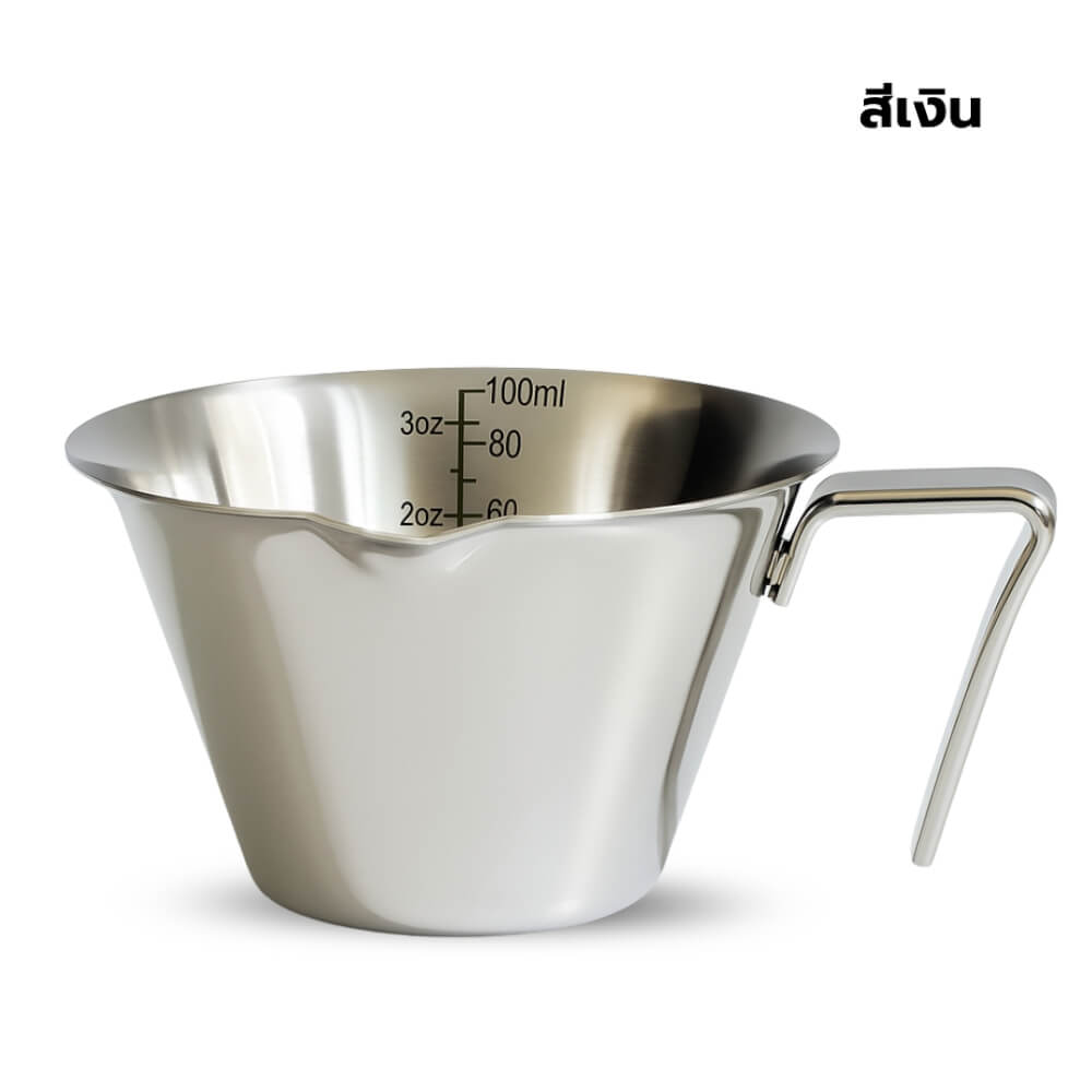 ถ้วยตวง ETZEL SN313-A ขนาด 100 มล. สีเงิน (สแตนเลส 304)