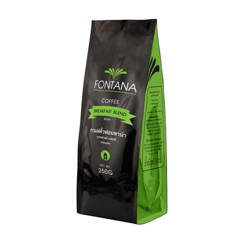 กาแฟคั่วเมล็ด FONTANA BREAKFAST BLEND 250 กรัม