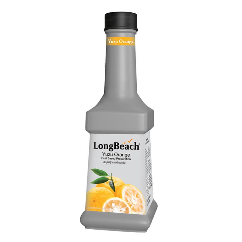 น้ำผลไม้ผสมเนื้อผลไม้ ลองบีช เพียวเร่ กลิ่น ส้มยูซุ 900 มล.
