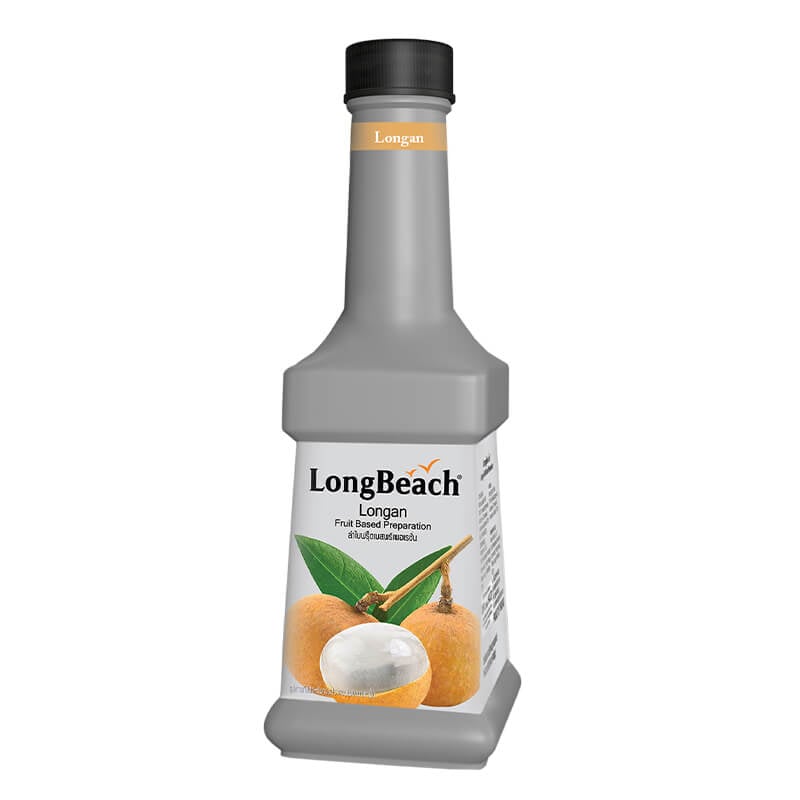 น้ำผลไม้ผสมเนื้อผลไม้ ลองบีช เพียวเร่ กลิ่น ลำไย 900 มล.