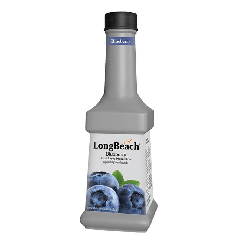 น้ำผลไม้ผสมเนื้อผลไม้ ลองบีช เพียวเร่ กลิ่น บลูเบอร์รี่ 900 มล.