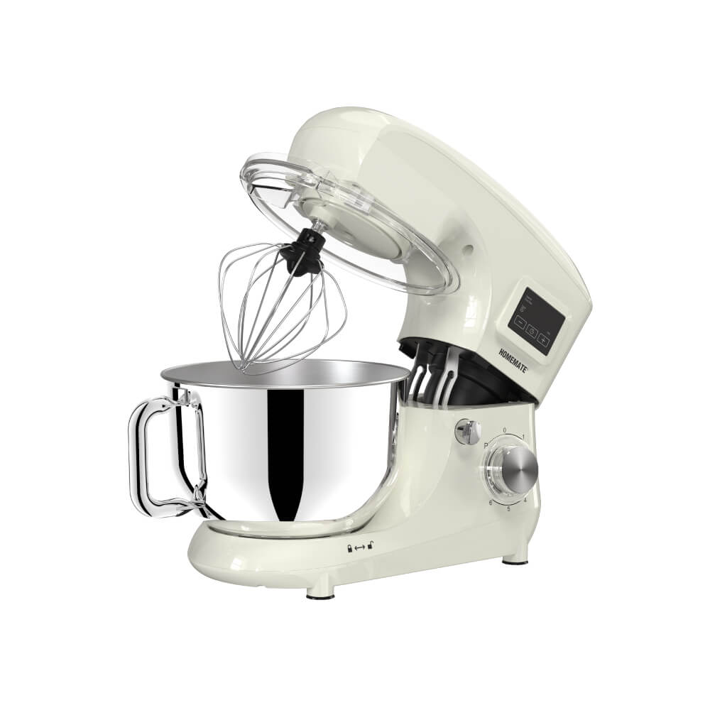 เครื่องผสมอาหาร HOMEMATE (HOM-335120) ความจุ 5 ลิตร หน้าจอดิจิทัล สีครีม