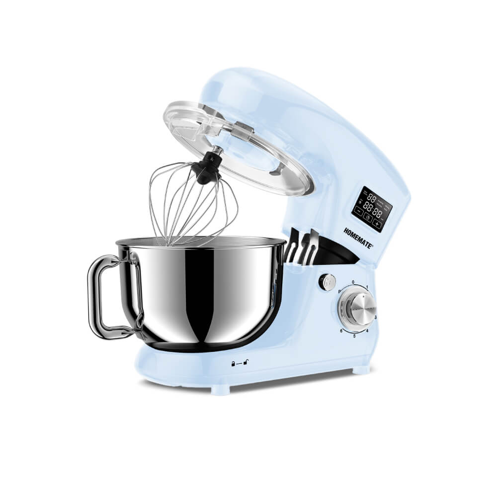 เครื่องผสมอาหาร หน้าจอดิจิทัล HOMEMATE (HOM-335124) 5 ลิตร สีฟ้า