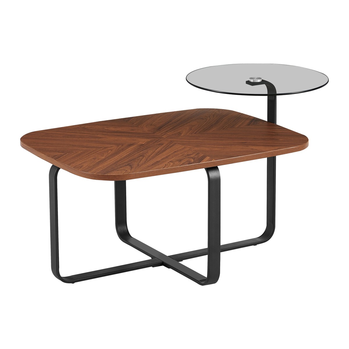 DECOS โต๊ะกลางไม้ 2 ชั้น 100 ซม. รุ่น DARLIN สีวอลนัท