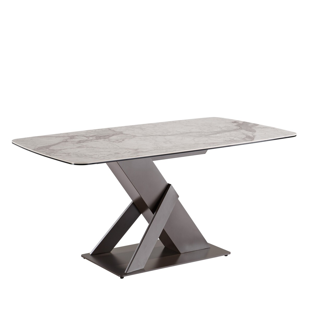 DECOS โต๊ะอาหารเซรามิค 160 ซม. รุ่น DELLA สีขาว