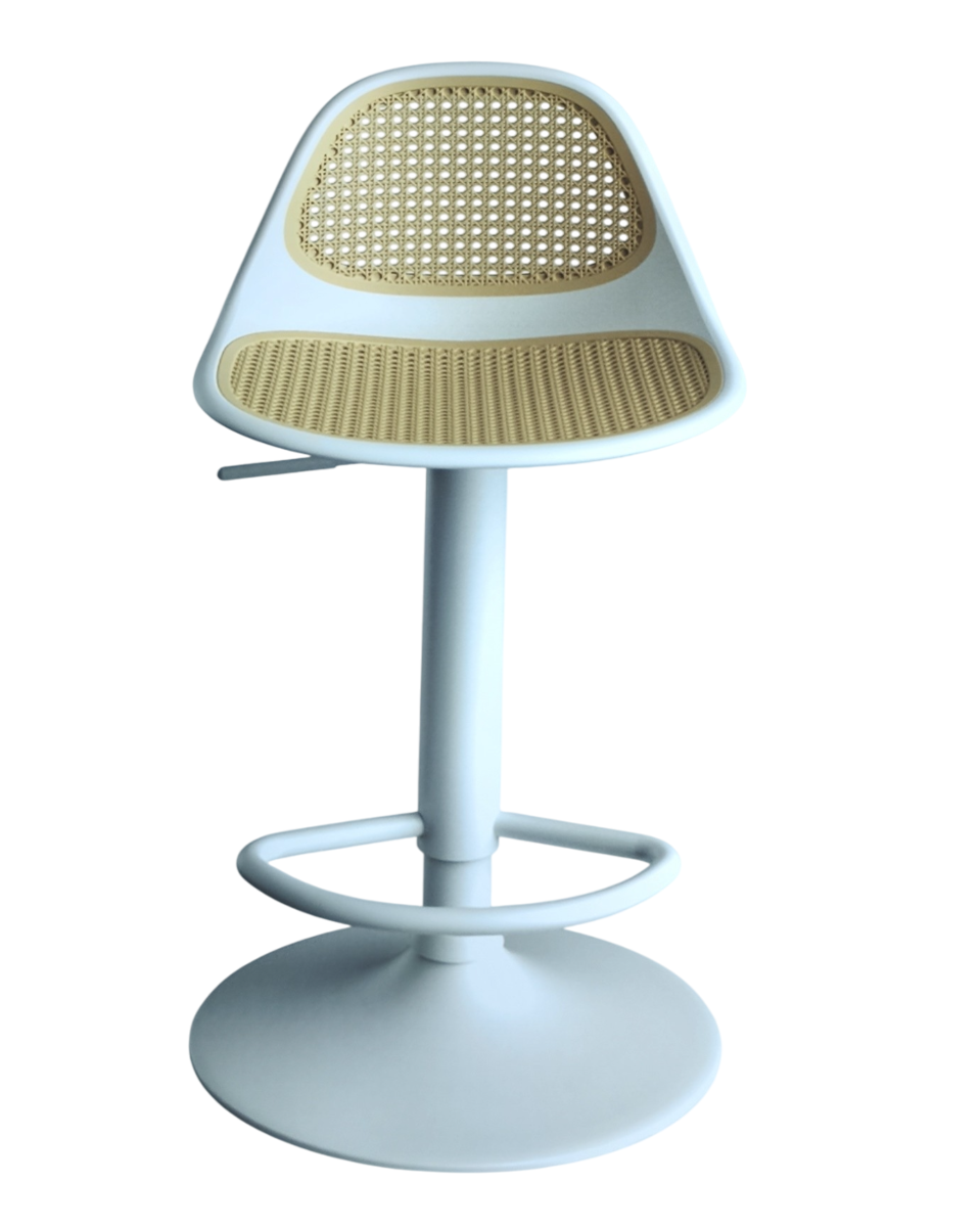 DECOS เก้าอี้บาร์ PP รุ่น MUNA สีน้ำตาลขาว