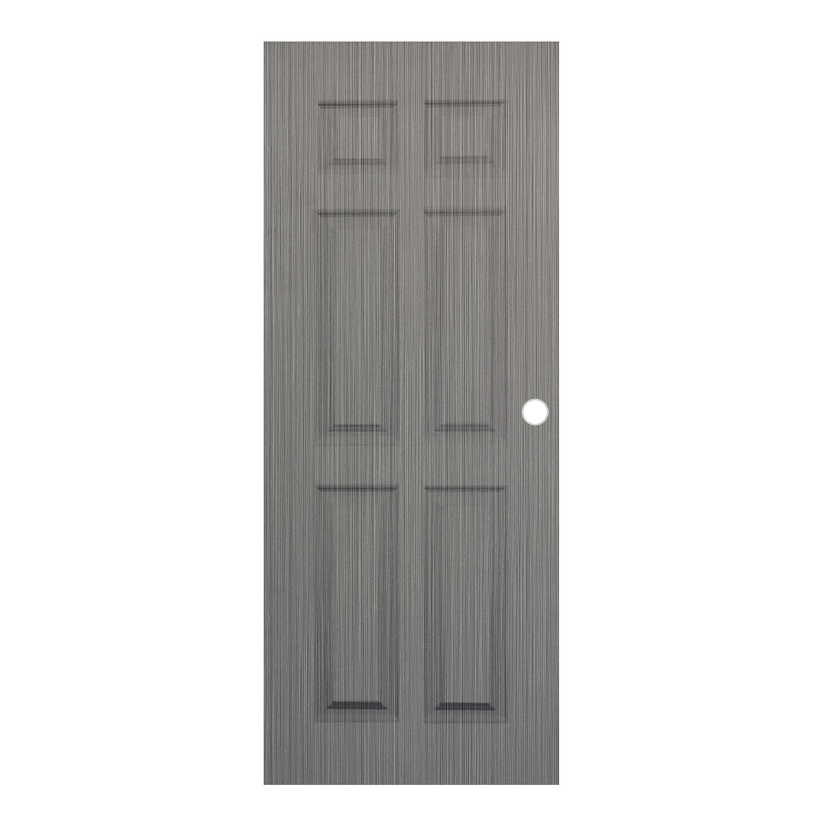 ALUGUARD ประตู UPVC ภายนอก ลูกฟัก 80x200 เซนติเมตร รุ่น UPVC-002 สีเทา (เจาะลูกบิด)