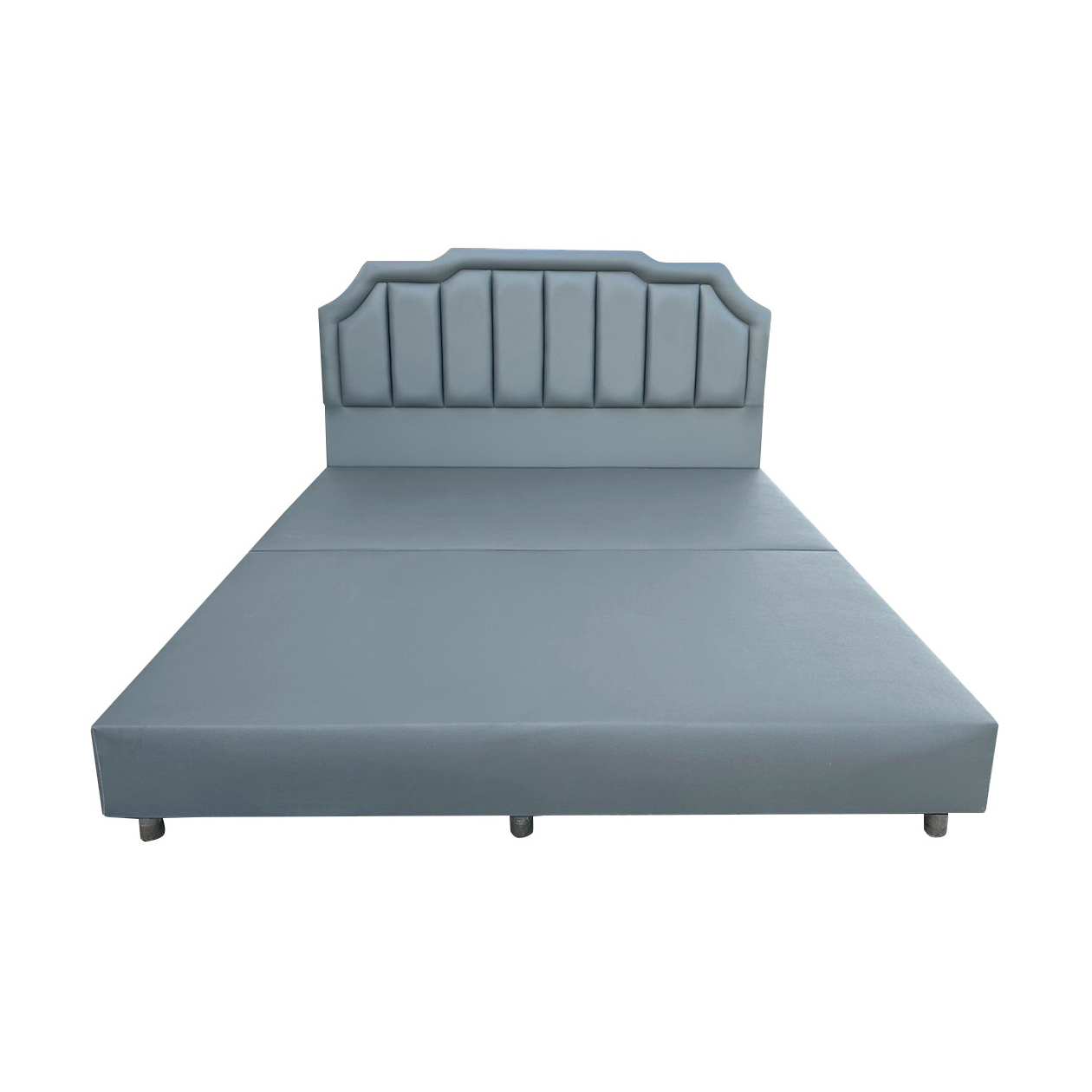 DECOS เตียงนอนหนัง 3.5 ฟุต รุ่น BATTLE สีเทา